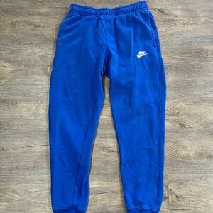 Nike Royal Blue Cuffed Sweatpants Joggers - Size Small